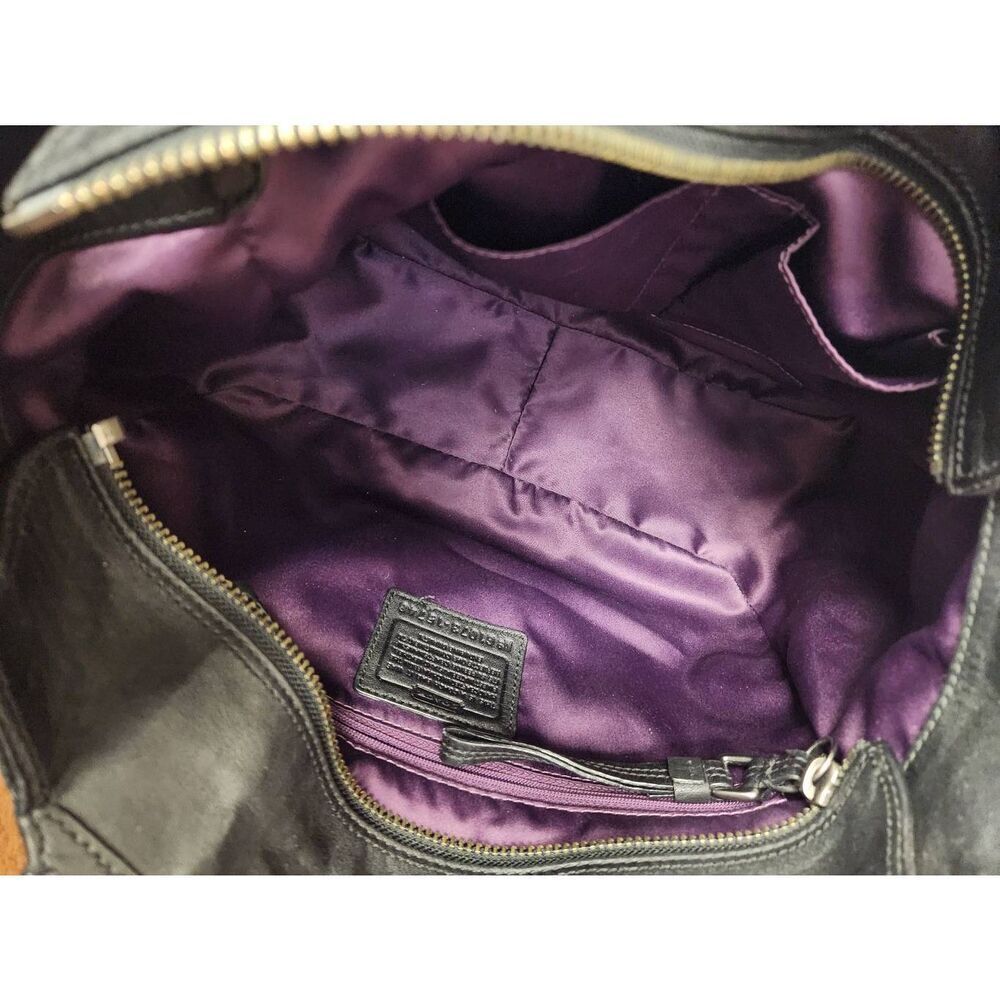 Coach Mia Op Art Lurex Black Canvas Tote 15746 - Picture 9 of 13